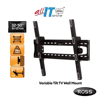 Ross Bracket Neo Pads 32-50" inch Variable Tilt TV & Monitor Wall Mount with Spirit Level VESA 400x400 (LNRVT400-RO)