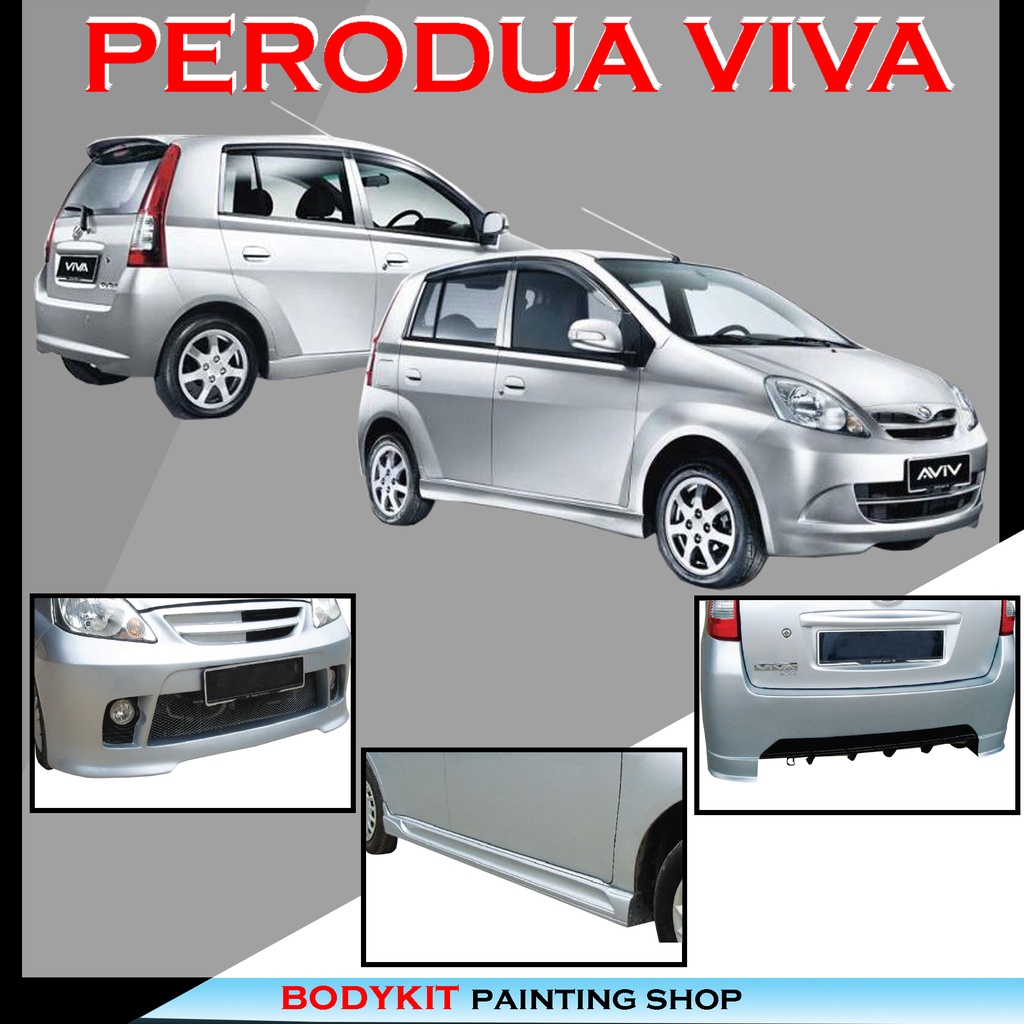PERODUA VIVA SPORTIVO STYLE FULLSET SKIRTING (FRONT BUMPER ,SIDE SKIRT, REAR BUMPER) MATERIAL
