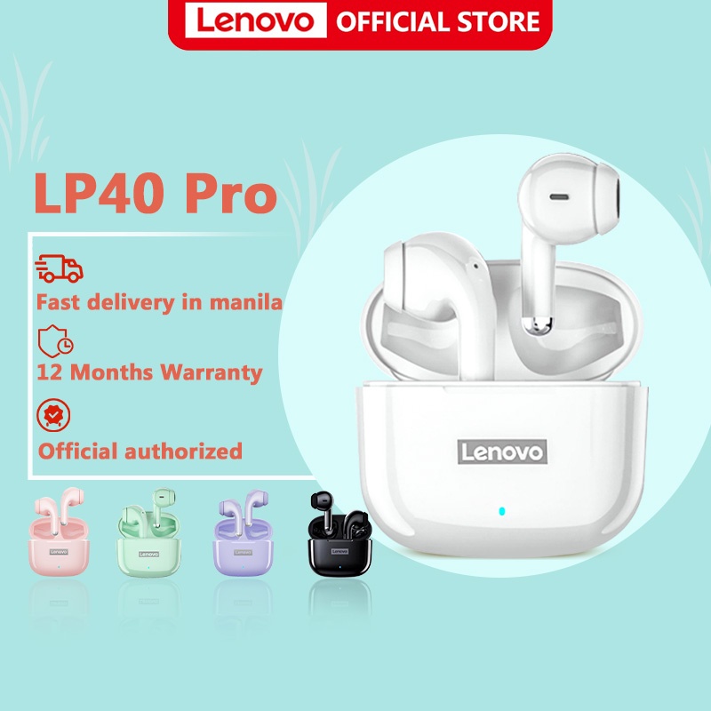 Lenovo LP40 Pro Bluetooth Earphones With Microphone Tws Wireless ...