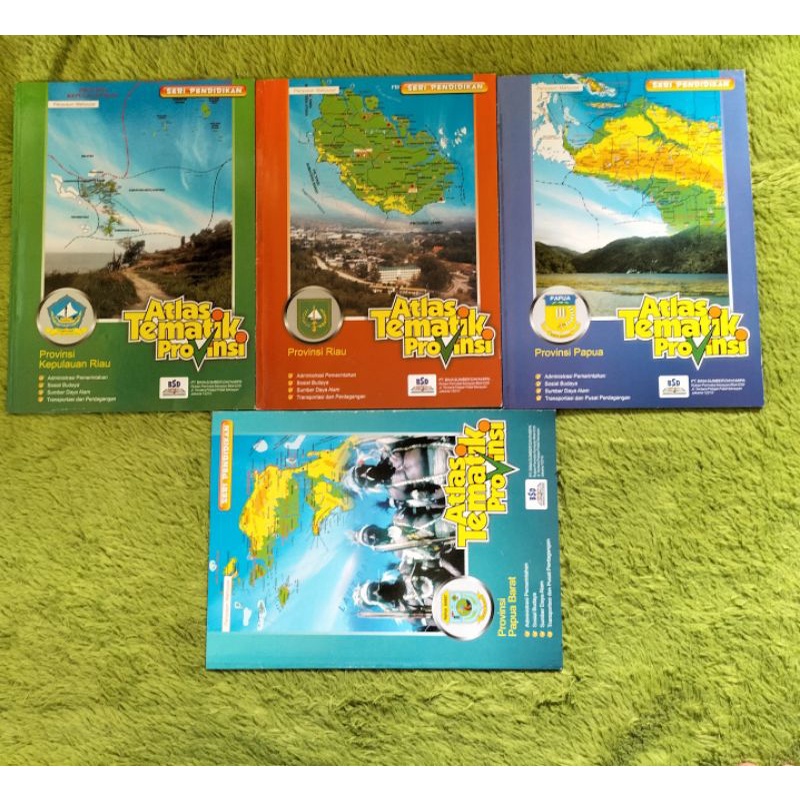 Original BOOK ATLAS MAP THEMATIC PROVINCES PAPUA WEST RIAU JUDICIARY ...
