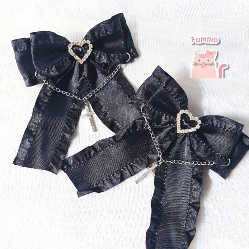 Rojita Style Hair Bow Gothic Cross Pendant (Per Piece) | Shopee Malaysia