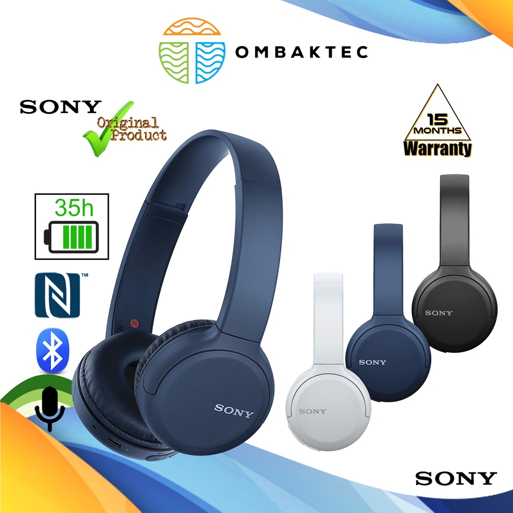 Sony WH-CH510 Wireless On-Ear Headphones Bluetooth with NFC one-touch ...