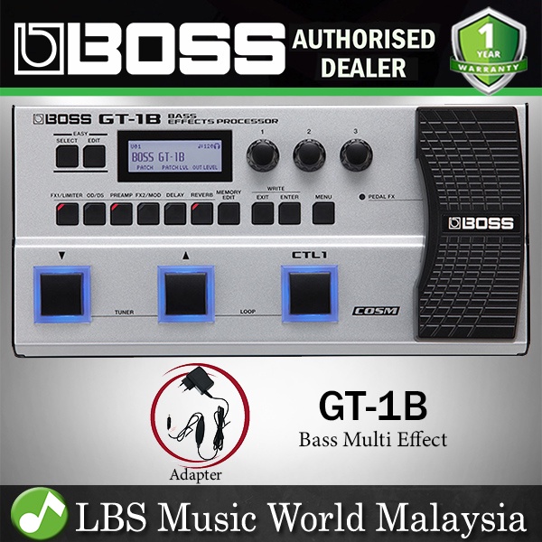 Boss GT-1B Bass Multi Effects Processor Guitar Pedal Package With 90 ...