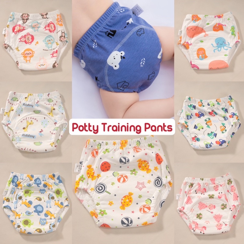 🐳Kids Potty Training Pants 6 Layers Baby Underwear Toilet Cloth Diaper ...