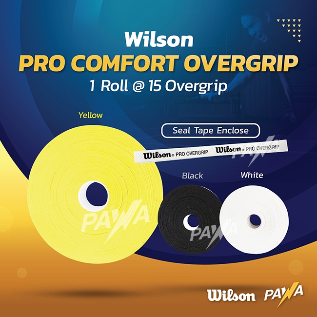 Wilson Pro Comfort Overgrip for Tennis Rackets, White - 3 Rolls