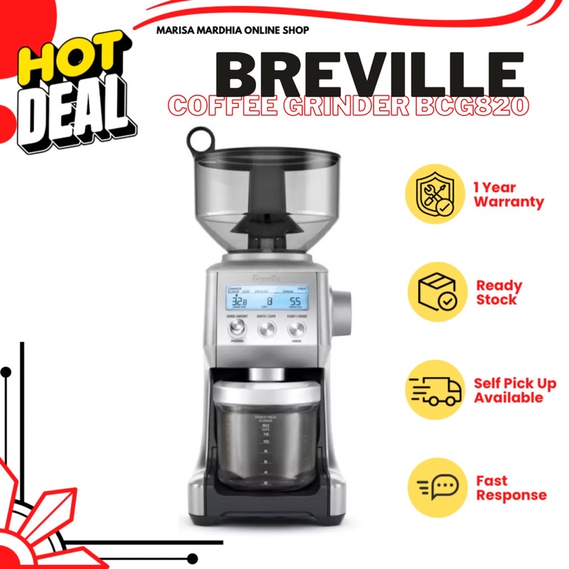 BREVILLE the Smart Grinder Pro BCG820 (450g/165w) Coffee Grinders LCD