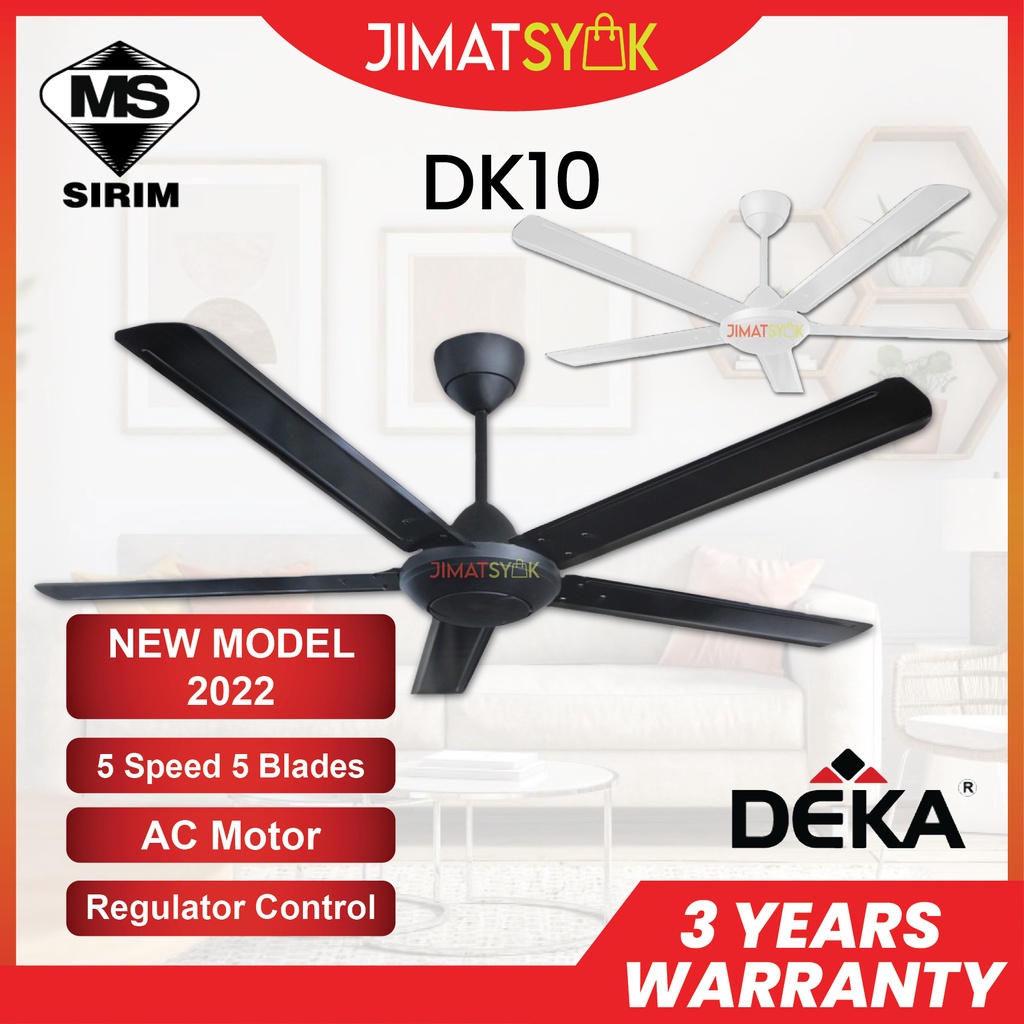 DEKA Ceiling Fan DEKA DK10 56 Inch 5 Blades 5 Speed DC Motor With