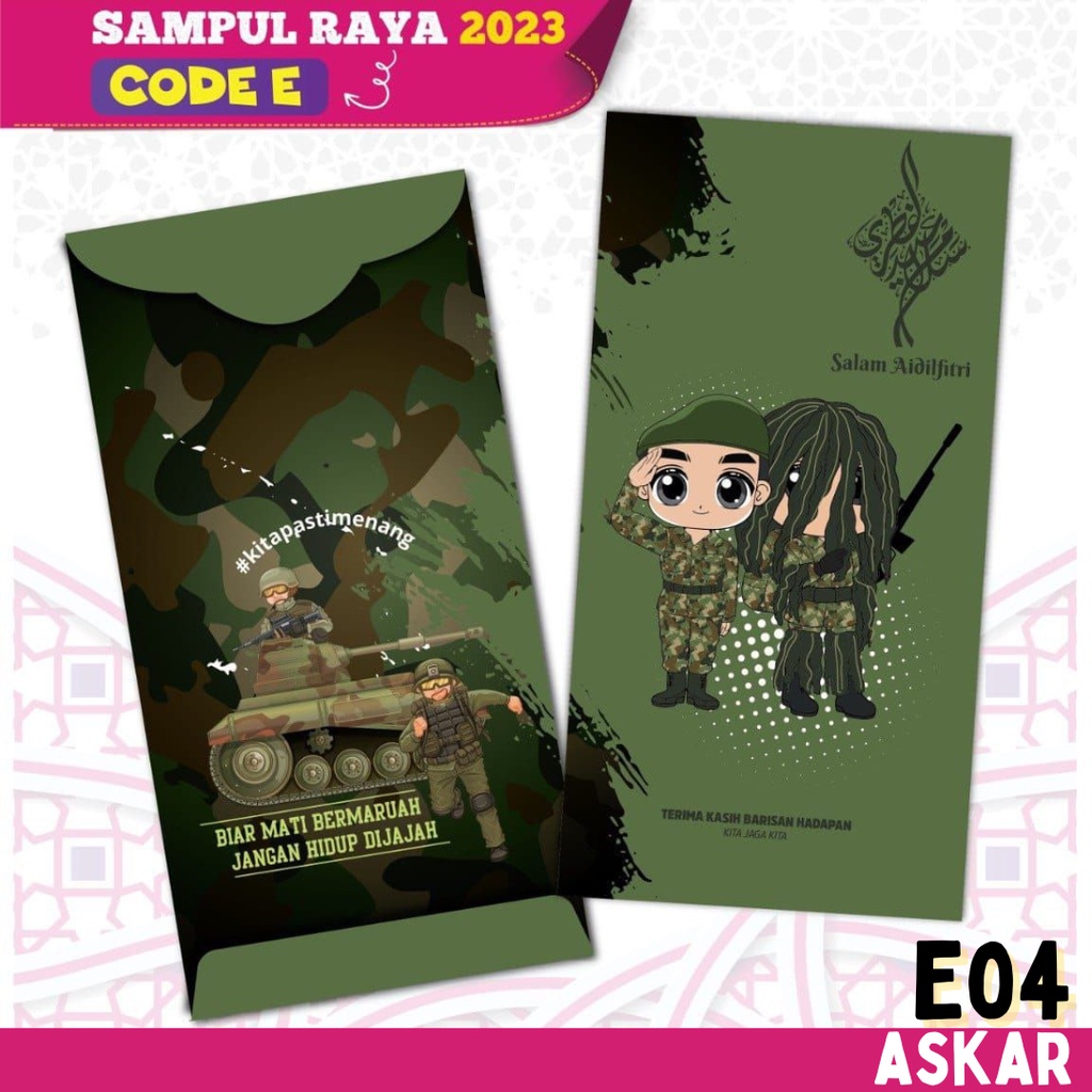 Bomba Polis Cikgu Nurse Misi Askar Rider Foodpanda Grab | Sampul Raya ...