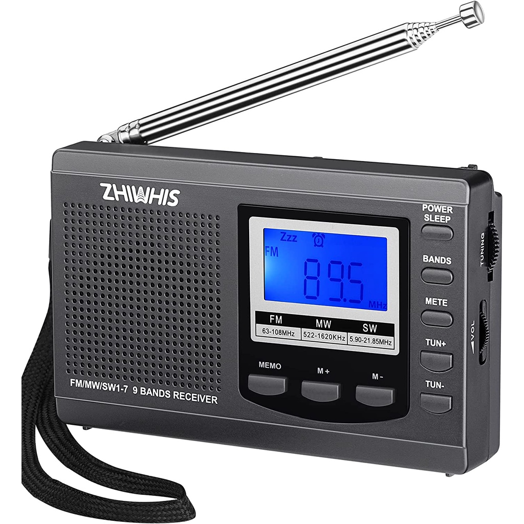 ZHIWHIS Portable Radio, AM FM Shortwave Radios with Best Reception ...