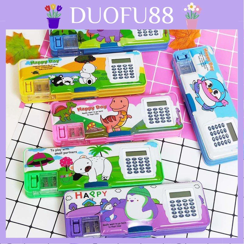  Ready Stock Multifunctional Stationery Box Pencil Case Calculator 