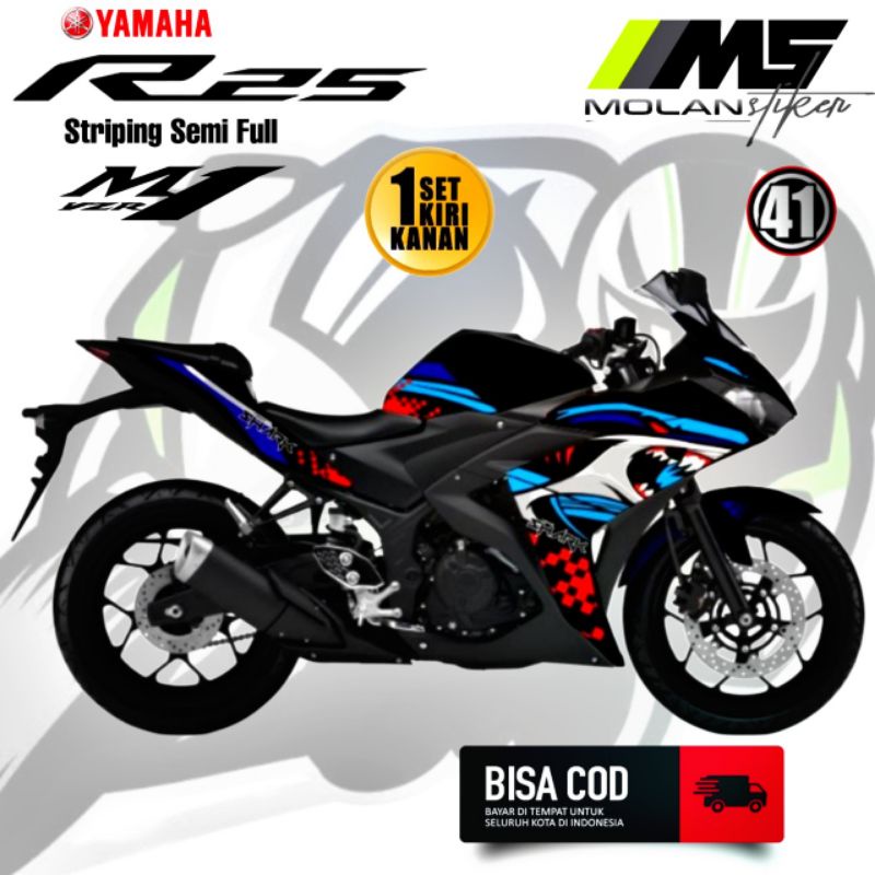 Decal Sticker Striping Variation Yamaha R25/Yzf R25 |R25 Semi Fullbody ...