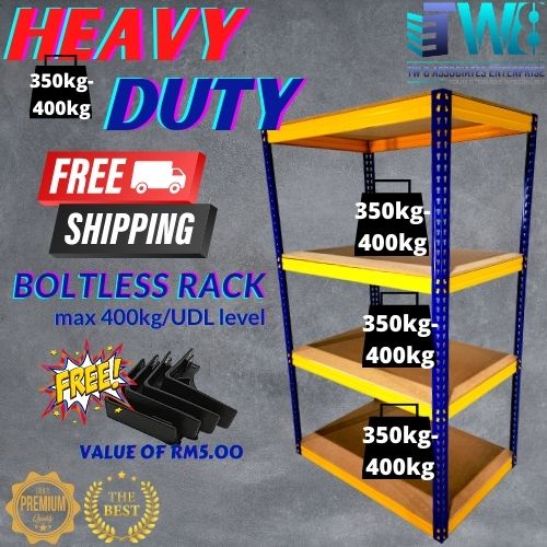 🔥HEAVY DUTY BLUE YELLOW COLOR🔥🚚FREE SHIPPING📢 Heavy Duty Boltless Rack
