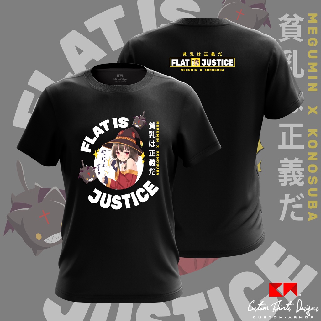 Flat Is Justice | Megumin x Konosuba | Anime Series T-Shirt | Shopee ...