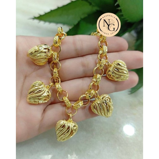 💍Emas Suasa 👉🏻 Rantai Tangan Kendi Love Gantung | Shopee Malaysia