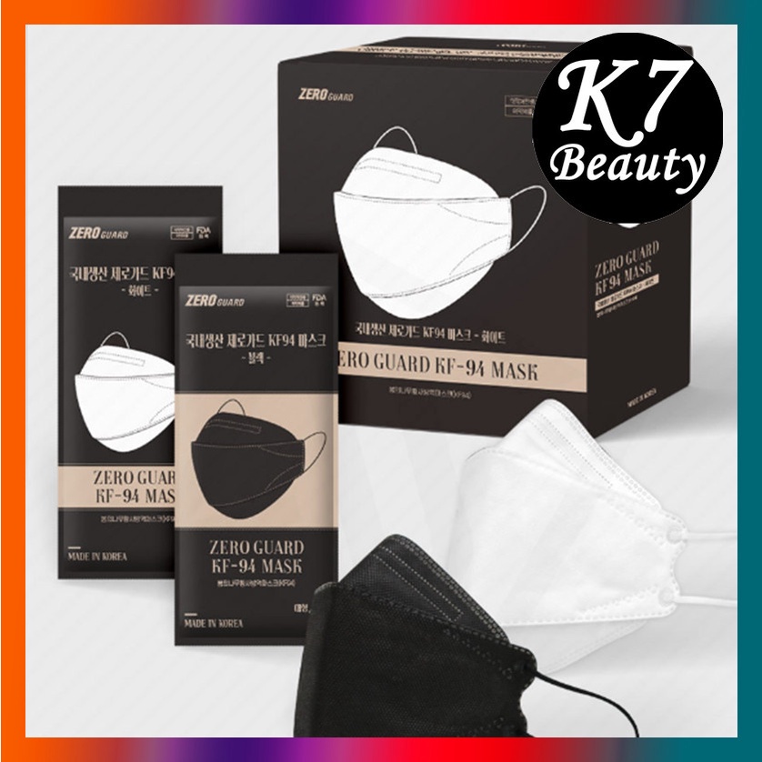 [KF94 MASK] Zero Guard KF94 Mask Black/ White 50pcs Shopee Malaysia