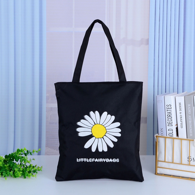 Student Tuition Bag Tote Bag With Zip Canvas Beg Tuisyen Galas Tepi Sekolah Cute School Bag Black Oxford Cloth Murah Shopee Malaysia