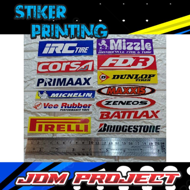DUNLOP Pirelli irc corsa fdr mizzle tire sponsor sticker zeneos battlax ...
