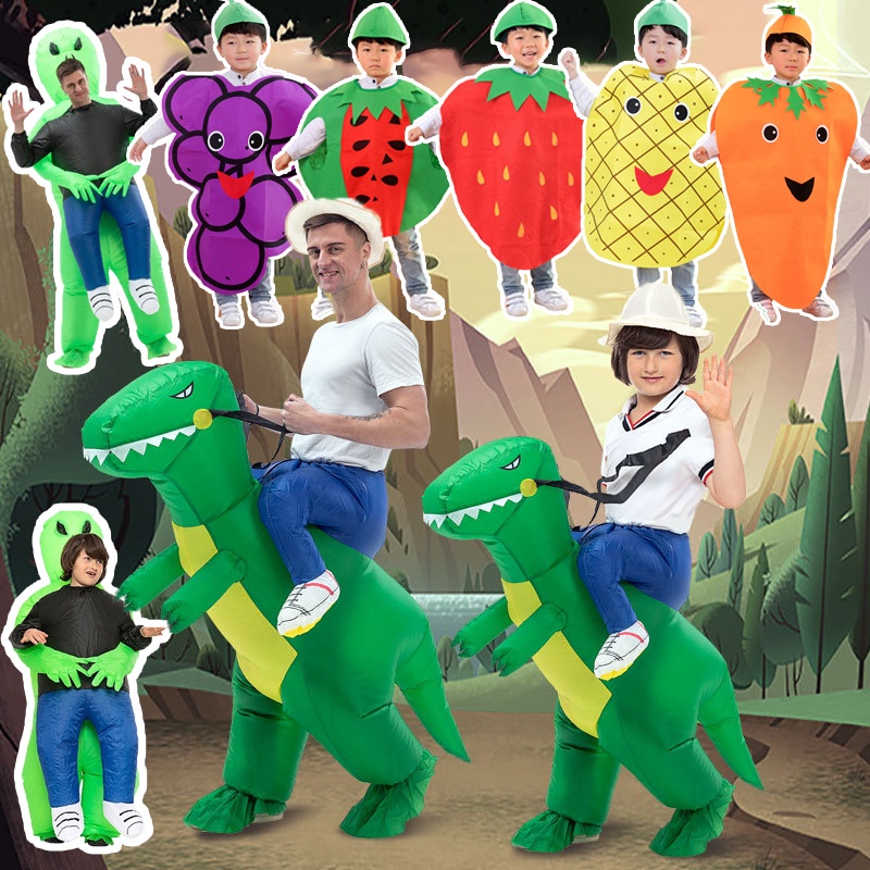 COD Inflatable Dinosaur Riding Suit Alien Costume Children/Adults Fruit ...