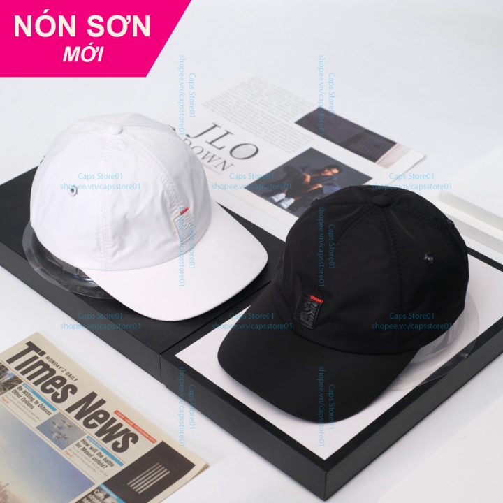 1 bag of 2 Black Painted Hats Rectangular and White Logo Rectangular ...