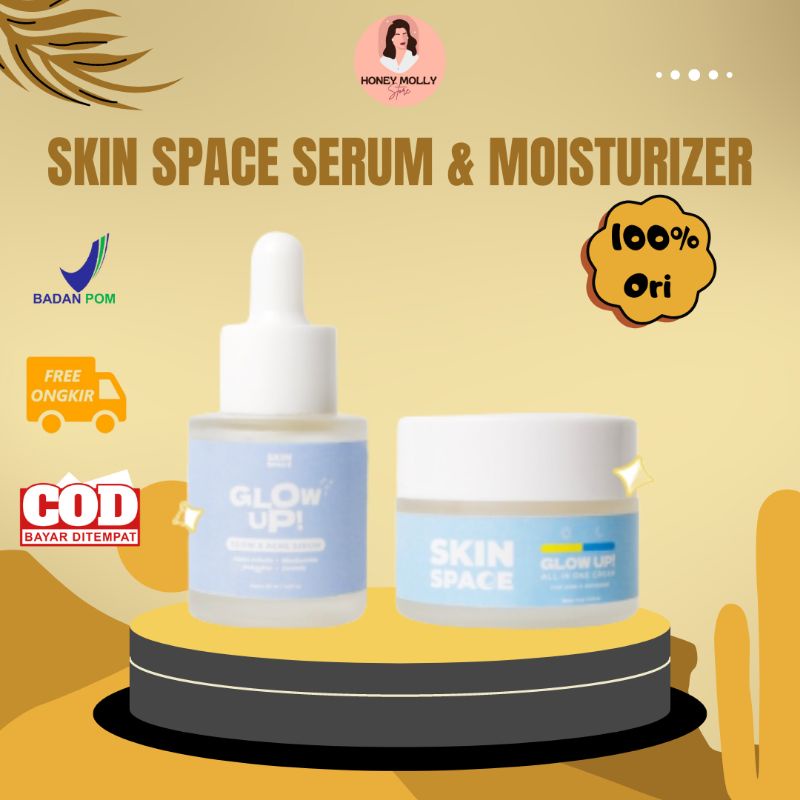 HITAM Skin SPACE Glow Up Serum & Glow Up All In One Moisturizer BPOM ...