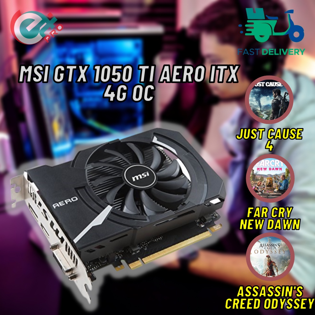 Msi Geforce Gtx 1050 Ti Aero Itx 4g Ocv1 Shopee Malaysia 