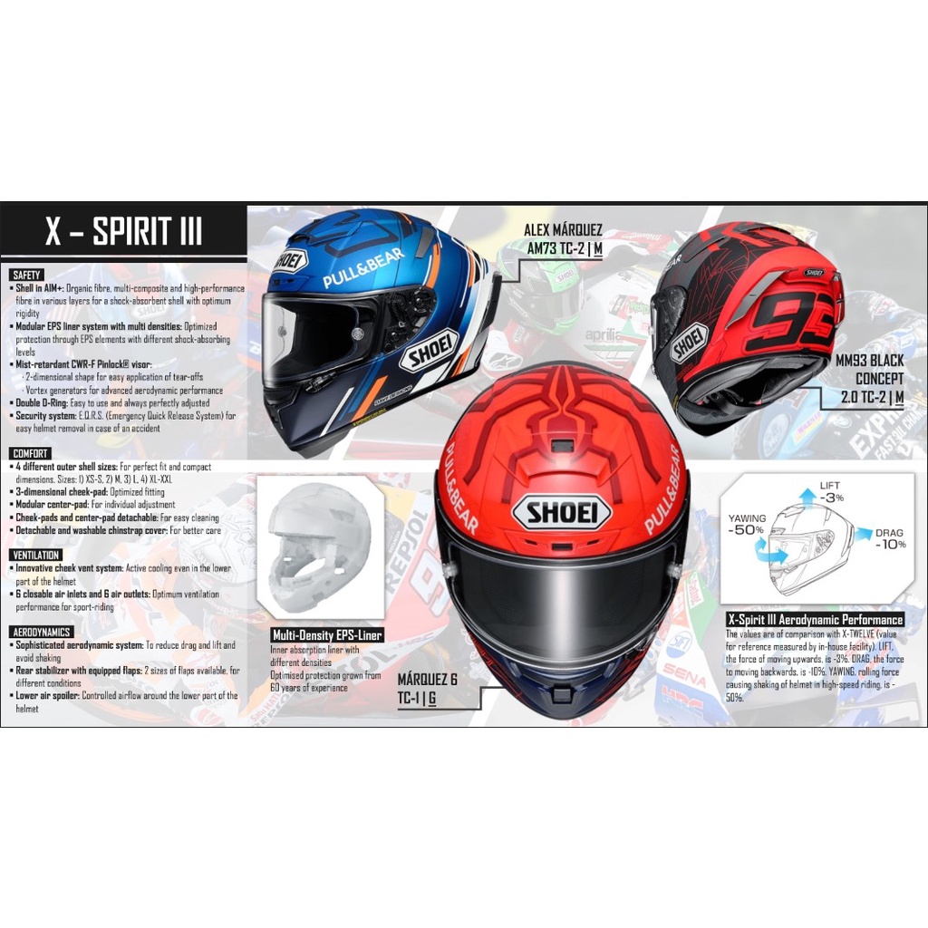 Difference between shoei x best sale 14 and x spirit 3