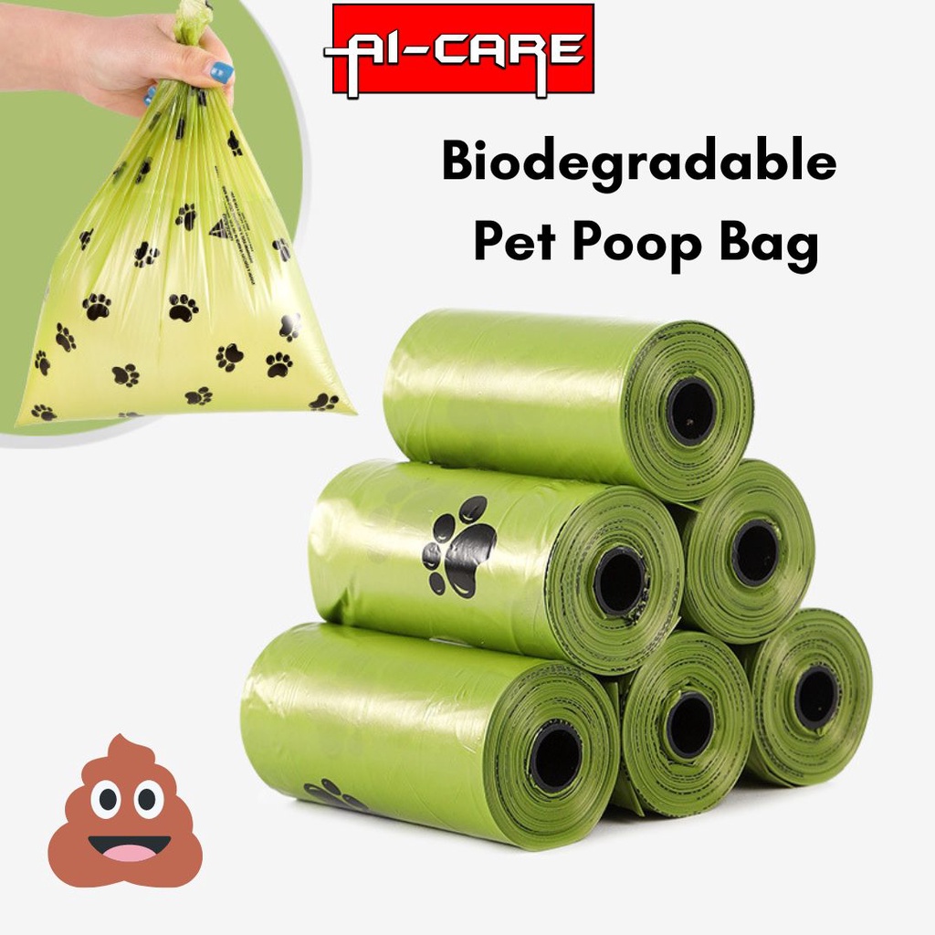 Pet Poop Bag Dog Cat Environmental Friendly Disposable Poop Bag Refill ...