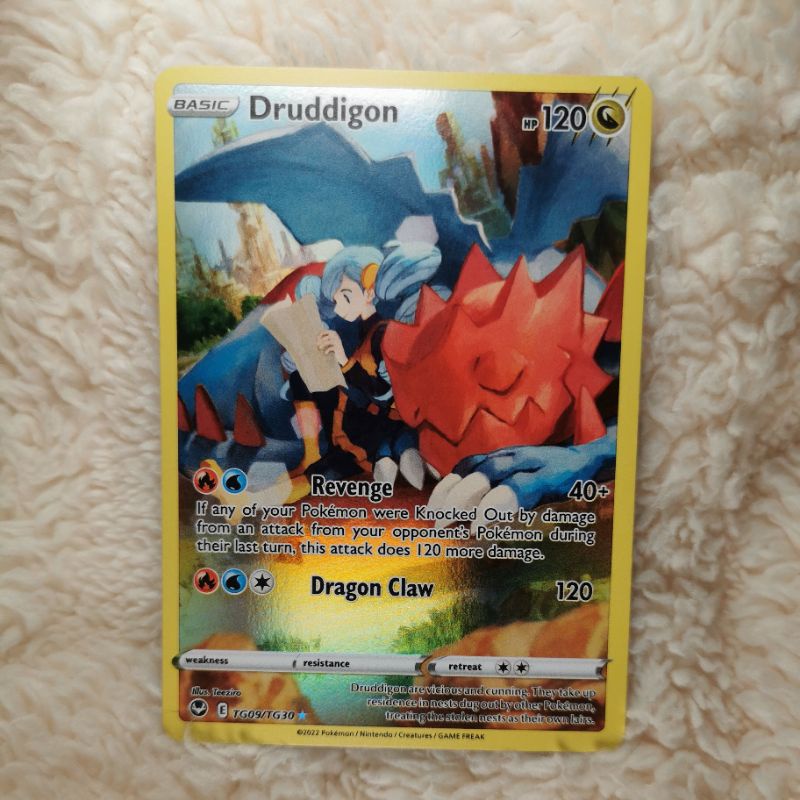 Pokemon Trading Card Game Silver Tempest - Druddigon TG09/TG30 - Holo ...