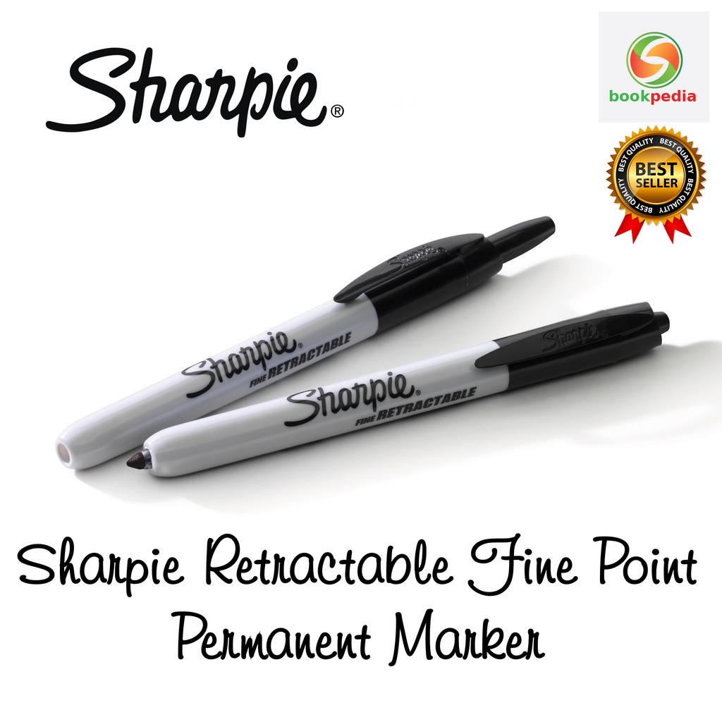 NEW Sharpie Retractable Permanent Markers Fine Point Black Retractable ...