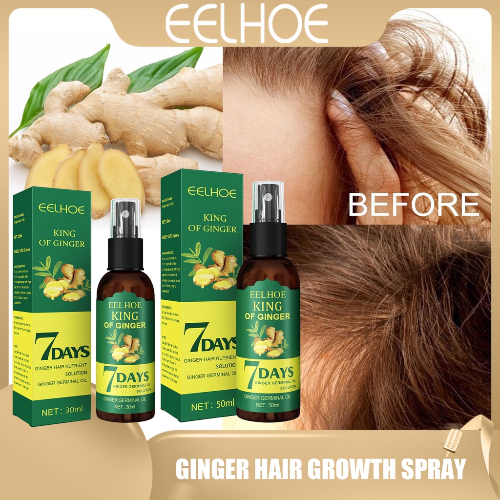 Eelhoe Ginger Hair Nourishing Spray Natural Plant Essence For Hair Growth, Toughening Hair Root