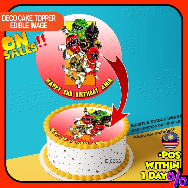 Printing EI Power Rangers Ninja Storm Edible Image Print Cake Photo ...