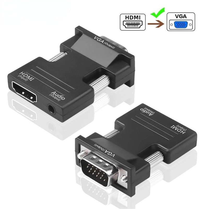 High Quality 1080P HDMI to VGA Adapter Converter Cable with 3.5mm Audio ...