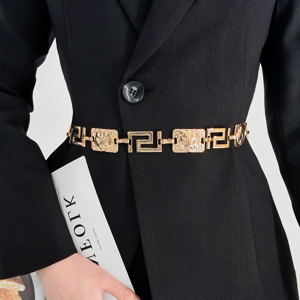 Fashion Simple Chain Belt Women Lady High Gold Sliver Waist Belts ...
