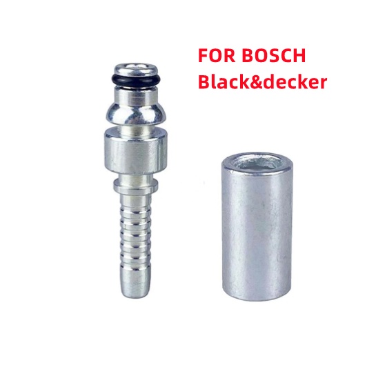 Pressure Washer Hose Insert Plug Fitting Connector For Bosch Black
