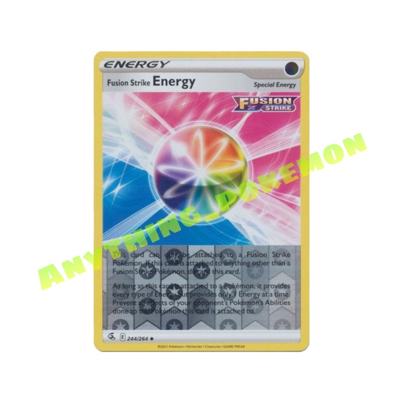 fusion strike energy pokemon card value Amazon.com: Fusion Strike Energy 244/264 - Fusion Strike - Pokemon Special Energy  Card Lot