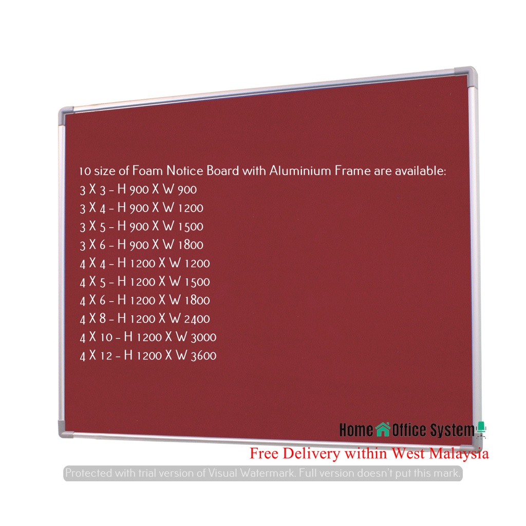 Velcro Notice Board With Aluminium Frame - Home And Office System - F ...