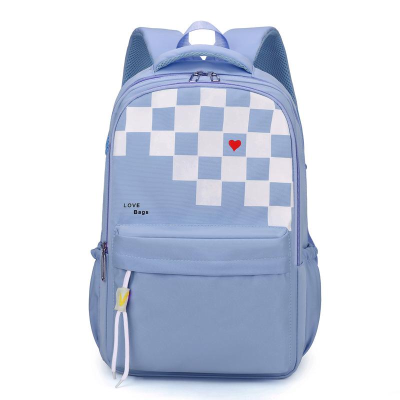 45cm Korean Style Checkers School Bag for Girl Beg Sekolah Budak