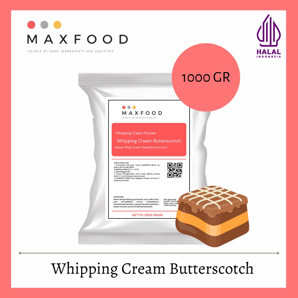 Whipped Cream Powder/ Whipped Cream Powder - Butterscoth 1kg | Shopee ...
