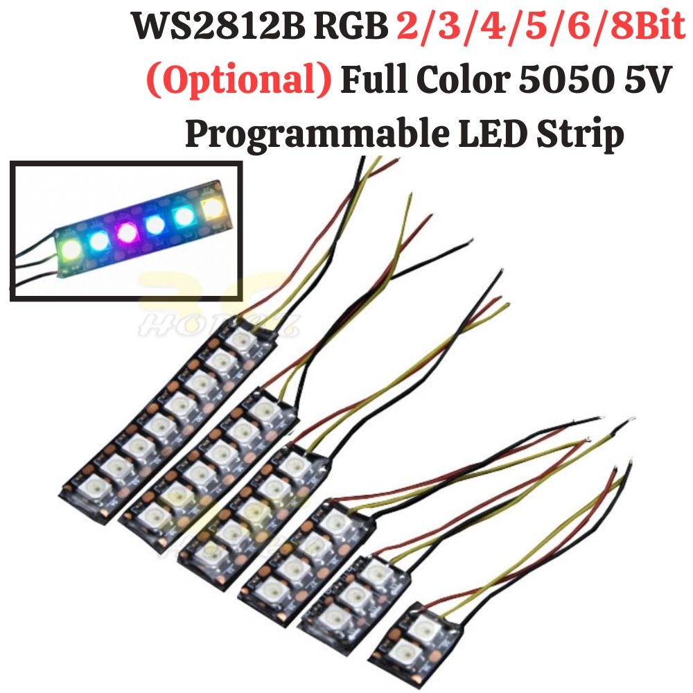 WS2812B RGB 2/3/4/5/6/8Bit (Optional) Full Color 5050 5V Programmable ...