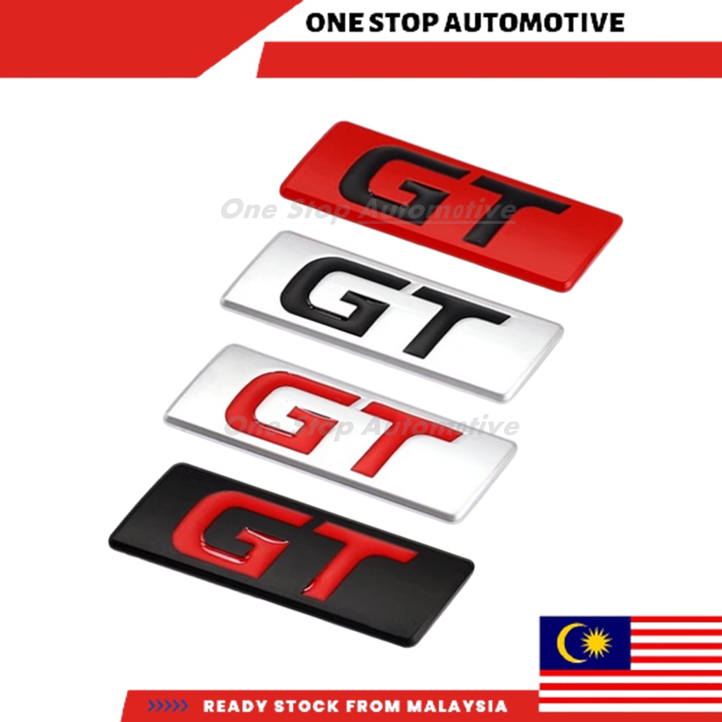 GT 3D Metal OEM Car Logob Emblem GT-Line Proton Perodua Honda Toyota ...