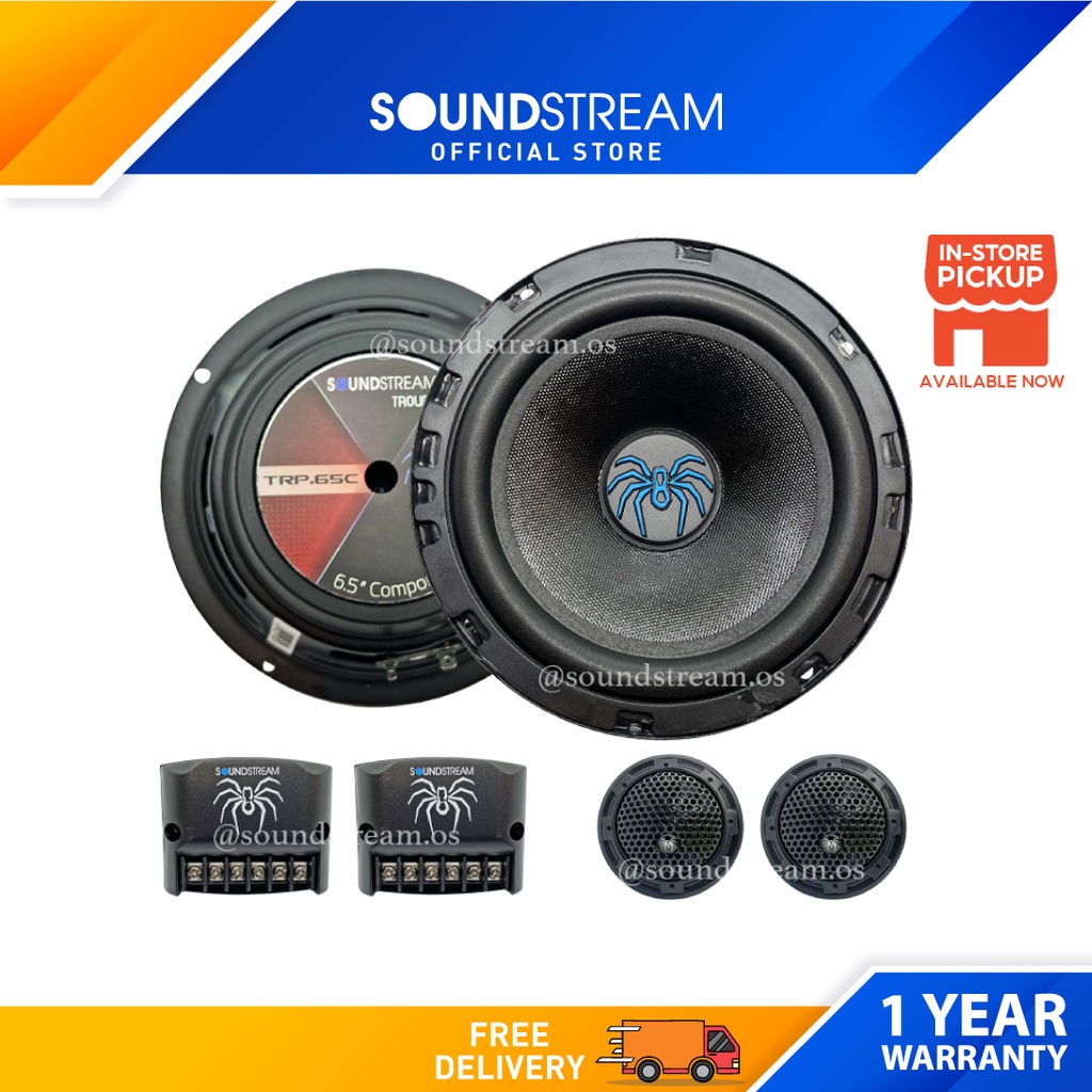 SOUNDSTREAM Troupe Series 6.5" Component Speaker TRP.65C Shopee Malaysia