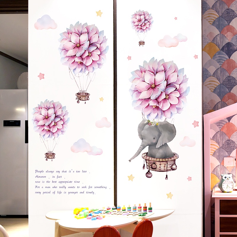 【Ready Stock】【Zooyoo】50 Cartoon animal wall stickers room decoration