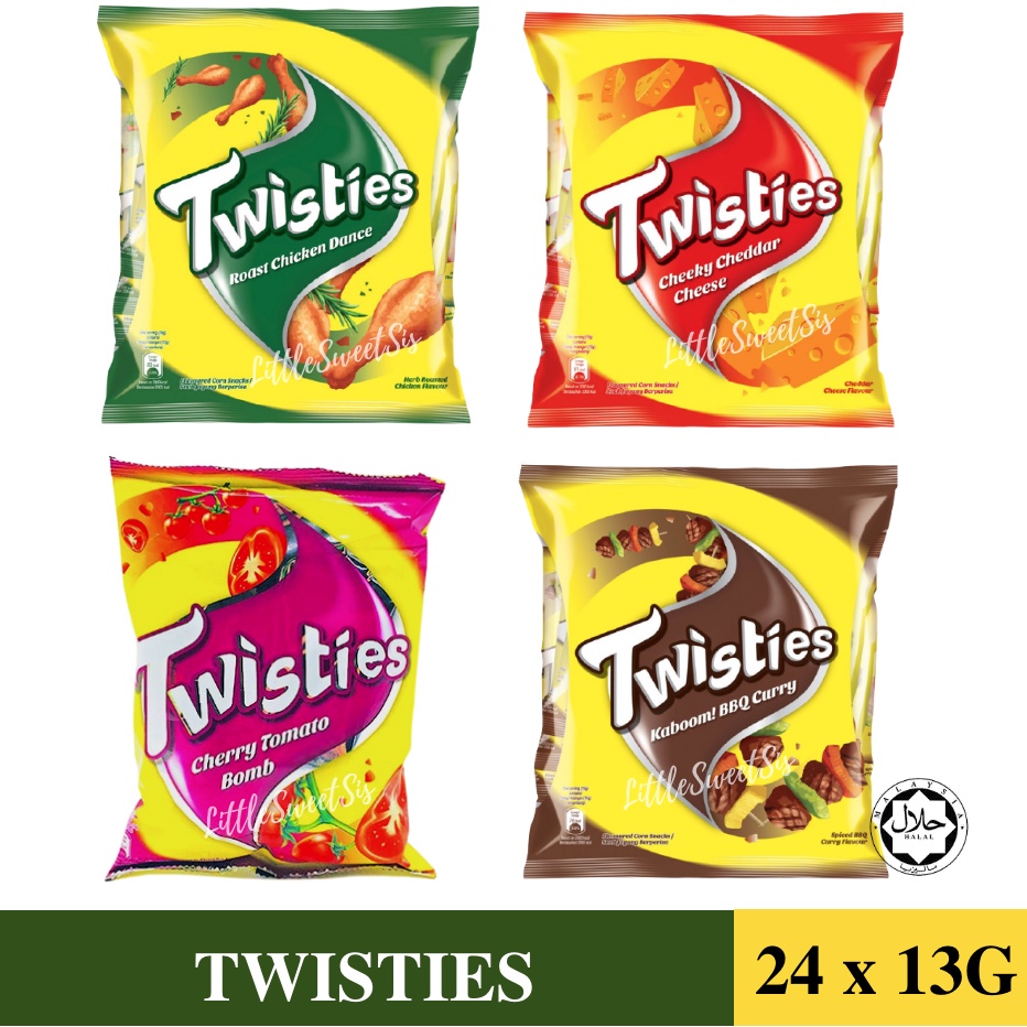 [24*13G] TWISTIES BBQ/ TOMATO / CHEESE / CHICKEN (BUNDLE SNACKS) Shopee Malaysia