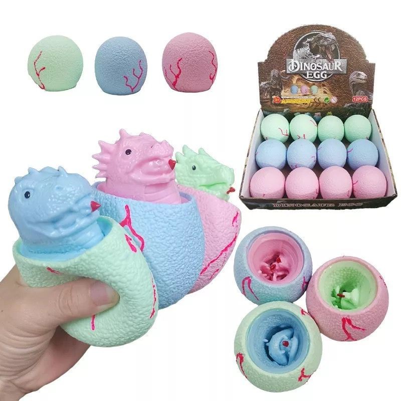 Dino Squeeze Toy Squishy Pop it Dinosaur Egg Silicone Cute Anti Stress ...