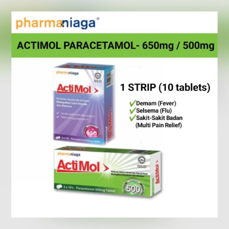 Actimol Paracetamol (Pharmaniaga) | Shopee Malaysia