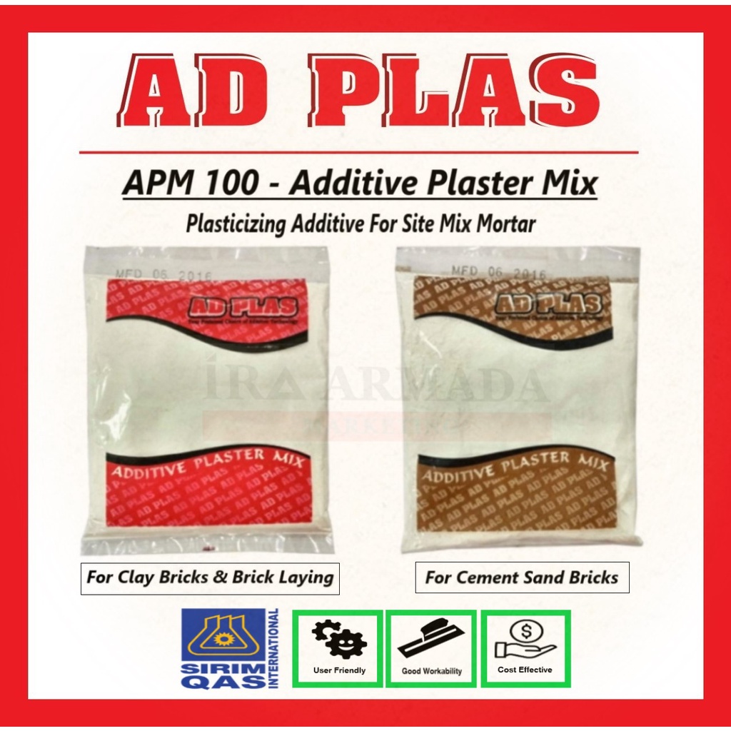 AD Plas APM 100 Mortar Additive , Additive Plaster Mix, Plasticizer