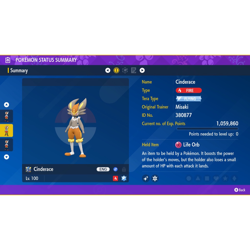 Pokemon Scarlet & Violet 6IVs Shiny Cinderace & Shiny Scorbunny with ...