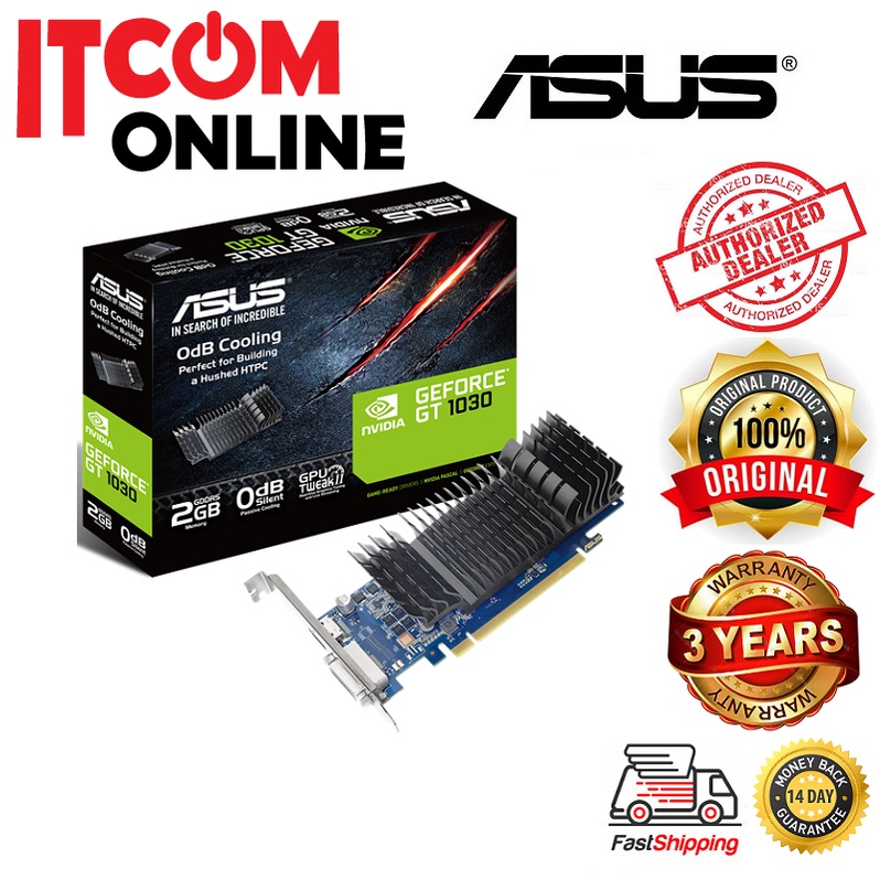 ASUS GT1030 2GB GDDR5 64BIT (GT1030-SL-2G-BRK) LOW PROFILE BRACKET