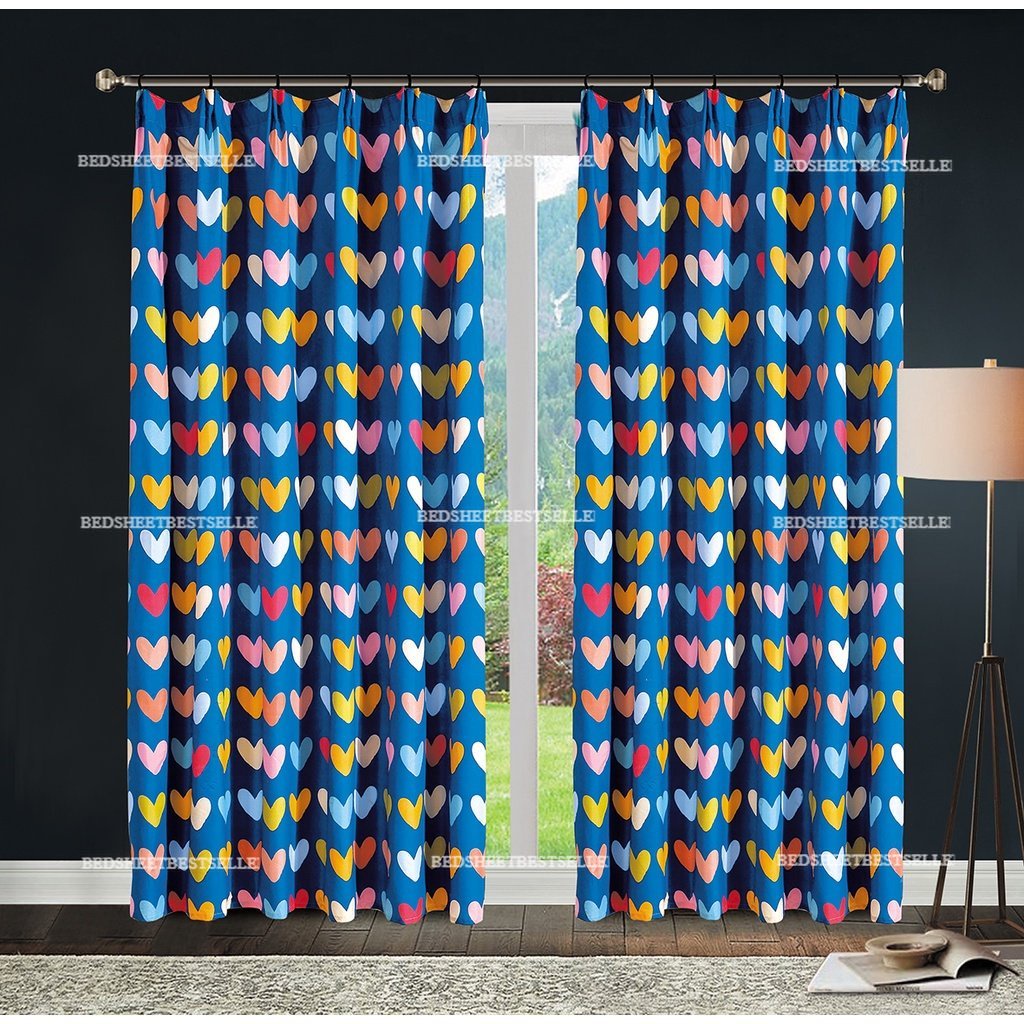 B.S.B NEW KAIN TEBAL Modern Langsir Curtain Semi Blackout Langsir Pintu ...