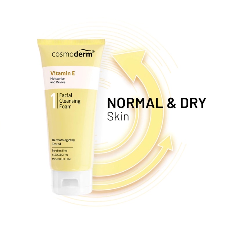 Cosmoderm VITAMIN E Facial Cleansing Foam (125ml) | Shopee Malaysia